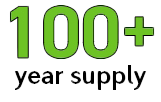 Text reading ‘100+ year supply’ emphasizing long-term energy availability.